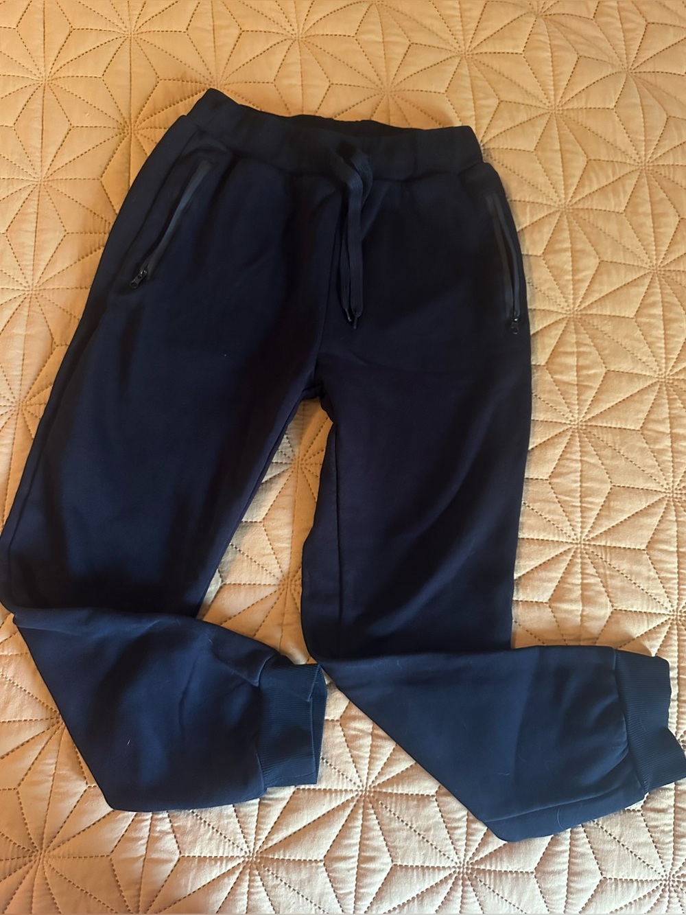 Boys Black Drawstring Jogger Pants